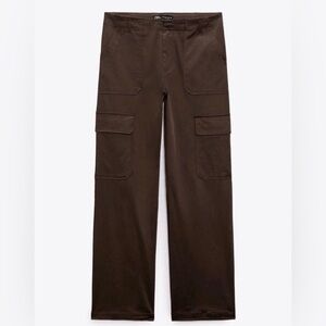 Zara Dark Brown Cargo Pants